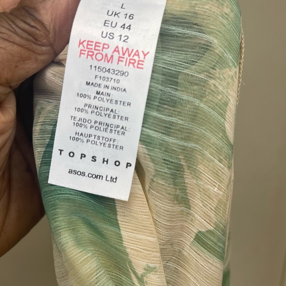 Top shop lead print sheer cover up pants. Size 12 - Picture 5 of 6